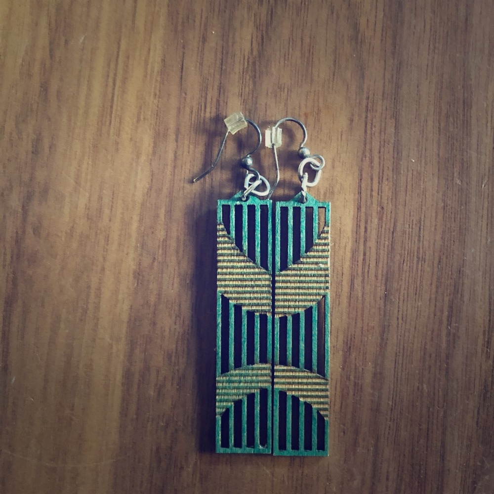 Beautiful wood earrings
